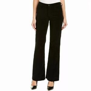 NYDJ Teresa Trouser Pant Velvet Wide Leg Black